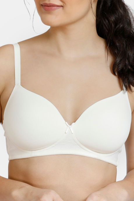 Zivame Padded Non Wired 3/4th Coverage T-Shirt Bra - Whisper White — image 6